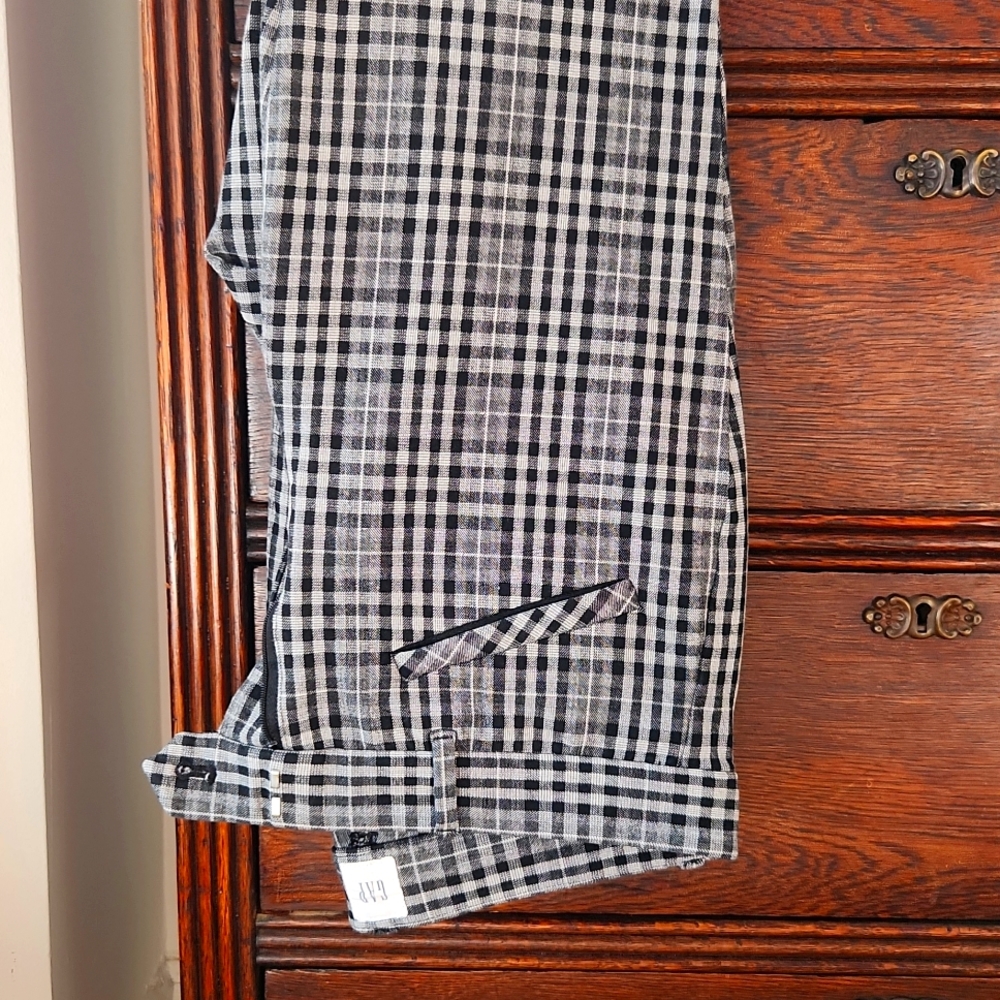 GAP grey&black checkered dress pants